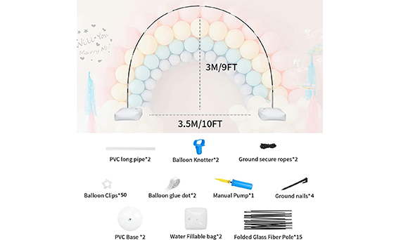 Shipping balloon arch set