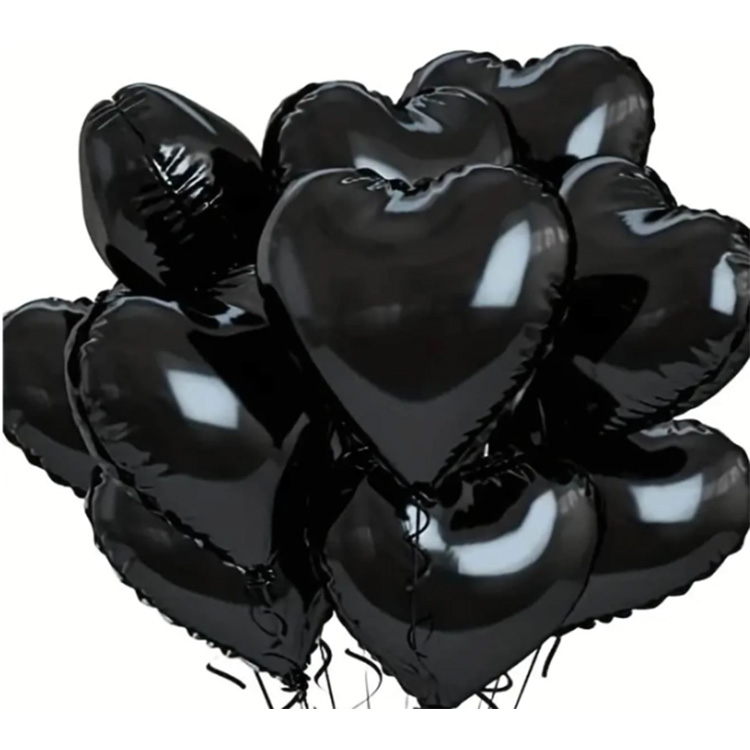 Black Heart Balloons