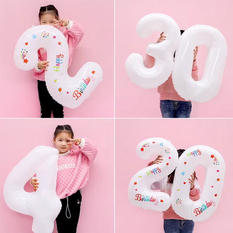 Helium Number Balloons