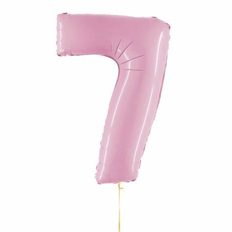 Pastel Pink Number Balloons