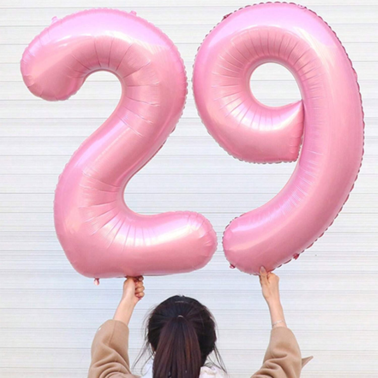 Pink Number Balloons