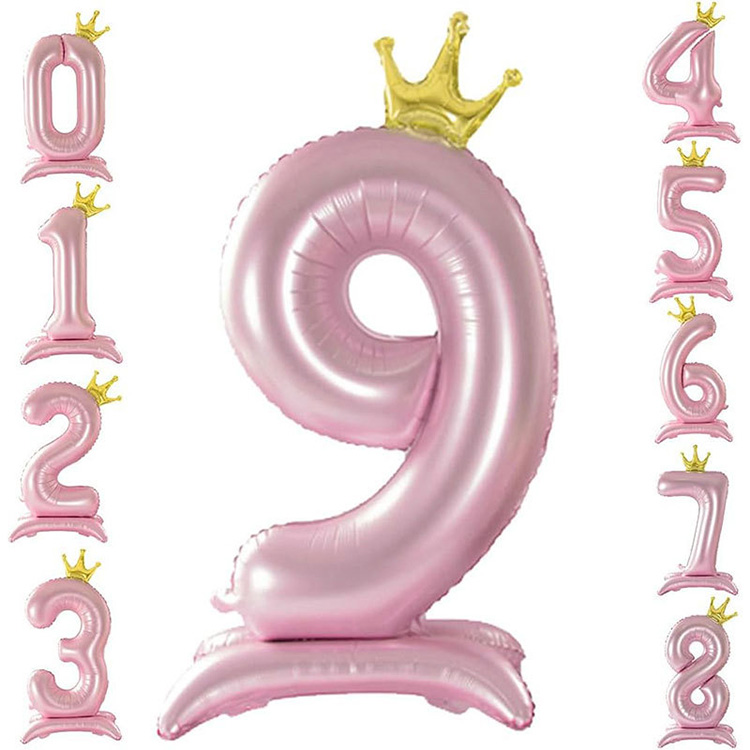 Pink Number Foil Balloon